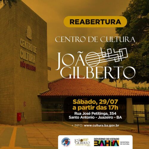 Centro de Cultura João Gilberto de volta: Reabertura será sábado (29)