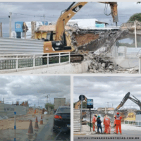 Demolição do Pontilhão próximo à Agência dos Correios altera trânsito em Juazeiro por cinco dias