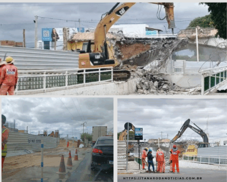 Demolição do Pontilhão próximo à Agência dos Correios altera trânsito em Juazeiro por cinco dias