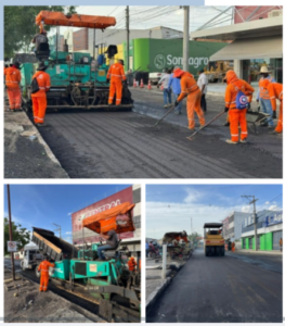 Pavimentação asfáltica começa no entorno do Mercado do Produtor e Prefeitura pede atenção redobrada aos condutores